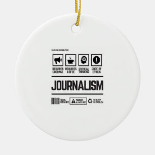 journalism ceramic ornament