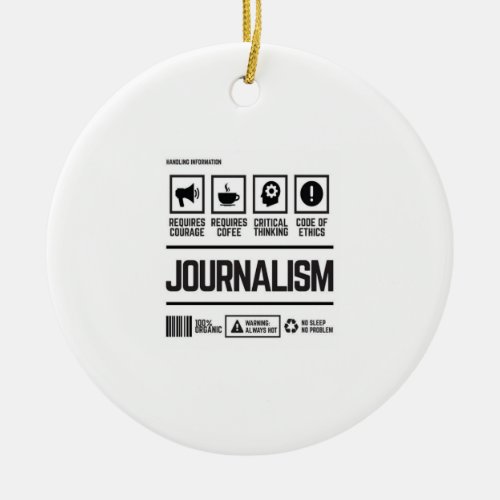 journalism ceramic ornament