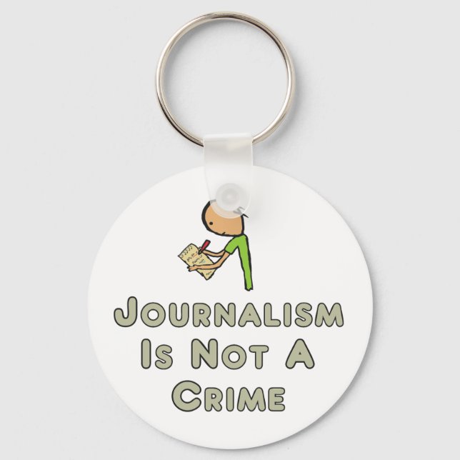 Journalism Is Not A Crime Keychain (Front)
