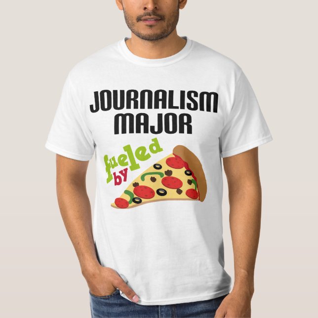 Journalism Major Gift (Pizza) T-Shirt (Front)