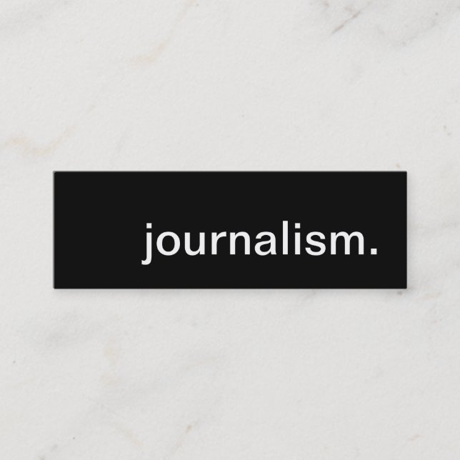 journalism. mini business card (Front)