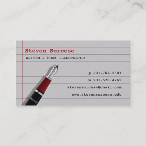 Customizable Journalist / Author / Writer Business Card