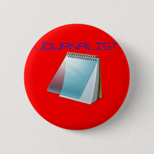 Journalist Badge Pinback Button