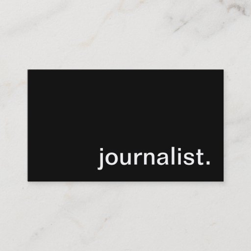 Customizable Journalist Business Card