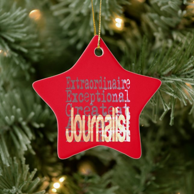 Journalist Extraordinaire Ceramic Ornament (Tree)