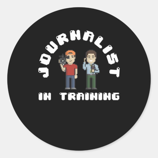 Journalist In Training Journalism Writer Gift Classic Round Sticker (Front)