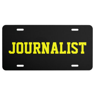 JOURNALIST LICENSE PLATE