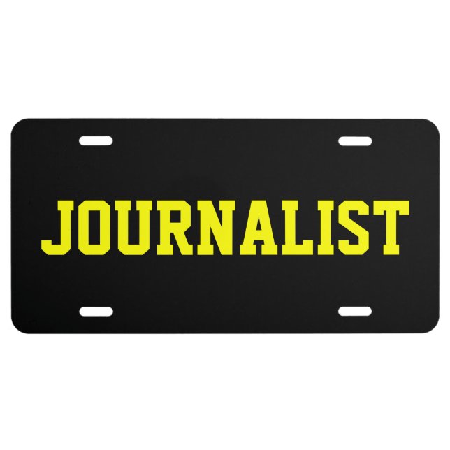 JOURNALIST LICENSE PLATE (Front)