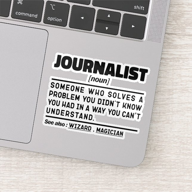 Journalist Noun Blogging Lovers Cool Columnist Sticker (Detail)