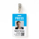 Journalist or Reporter Photo QR Code Press Pass ID