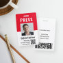 Journalist or Reporter Photo QR Code Press Pass ID Badge