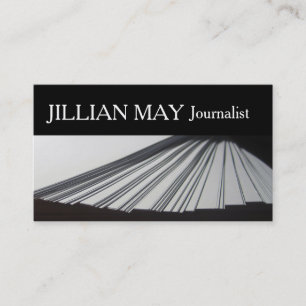 Journalist Writer Media Press Business Card
