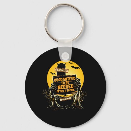 Journalist Zombie Apocalypse Journalism Writer Aut Keychain