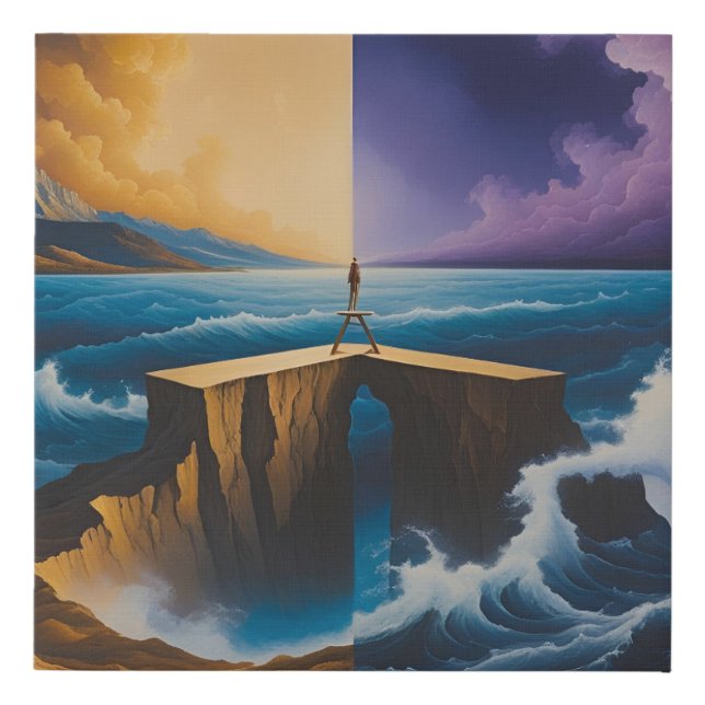 Journey Between Worlds Faux Wrapped Canvas Print (Front)