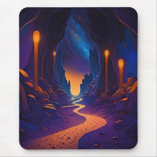 Journey from night to day  mouse pad