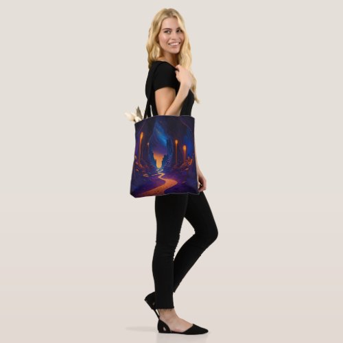 Journey from night to day tote bag