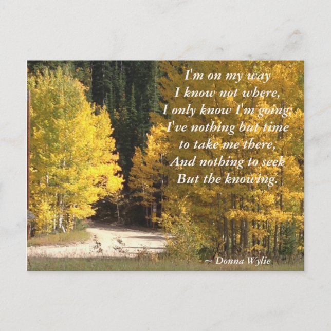 Journey - "I'm On My Way" postcard (Front)