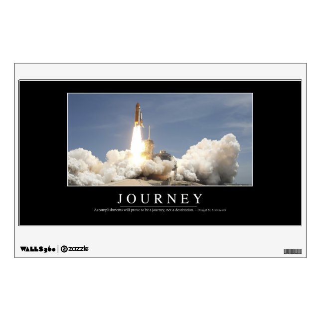 Journey: Inspirational Quote 2 Wall Sticker (Front)