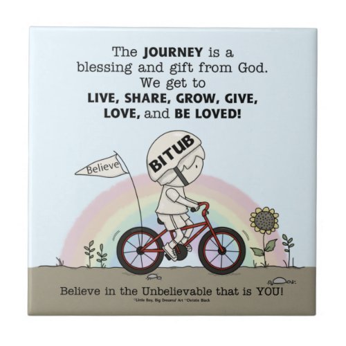 Journey is a Gift Ceramic Tile