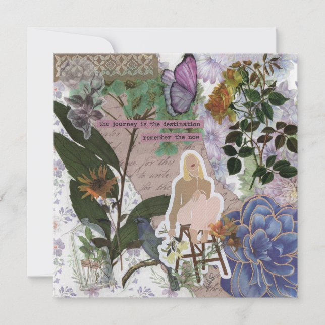 Journey is the Destination Flat Greeting Card (Front)