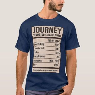 Journey Nutrition Facts Name Nickname Alias Title T-Shirt