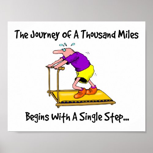Journey Of A Thousand Miles _ Exercise Motivation Poster