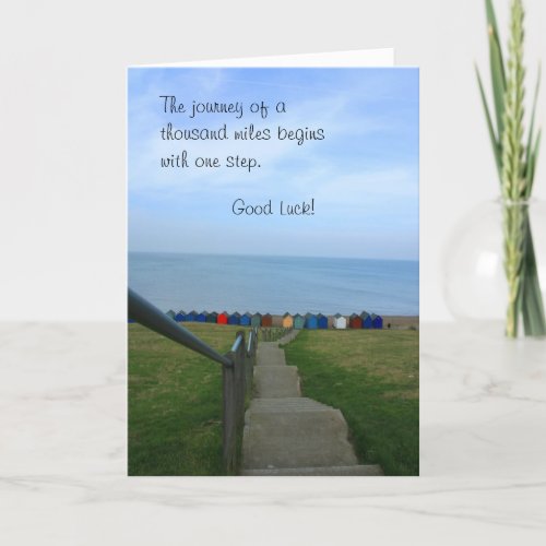 Journey of a Thousand Miles Good Luck Card