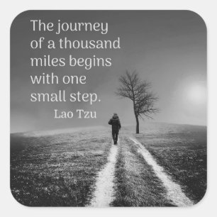 Journey of a Thousand Miles Square Sticker