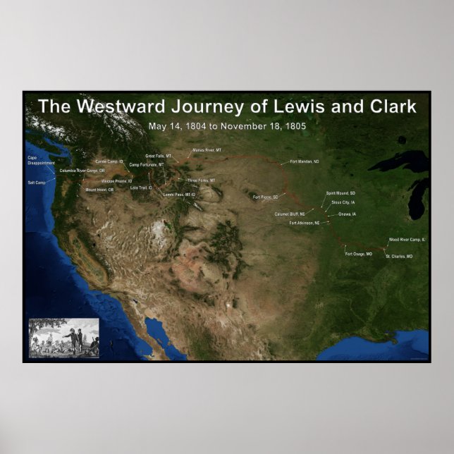 Journey of Lewis and Clark Poster (Front)