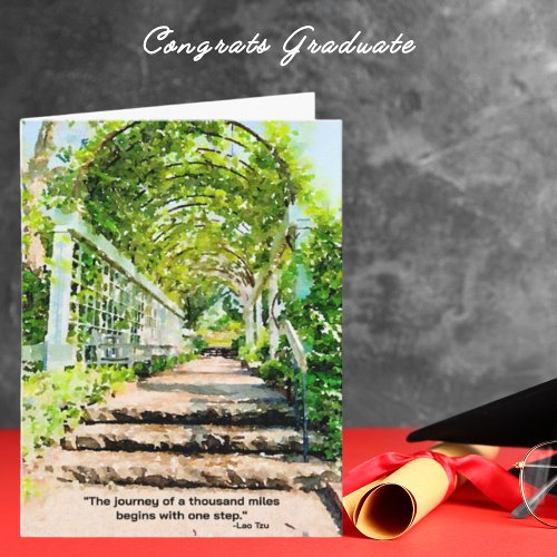 Journey of Life begins with one step Graduation  Card