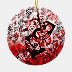 Journey of Music-Red_ Ceramic Ornament