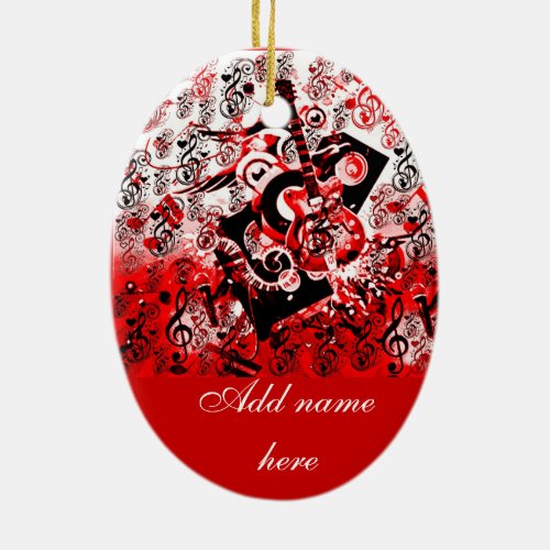 Journey of Music_Red_ Ceramic Ornament