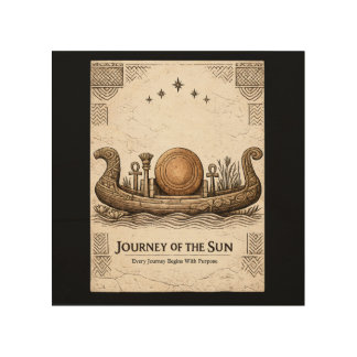 Journey of the Sun | Solar Barque | Ancient Africa Wood Wall Art