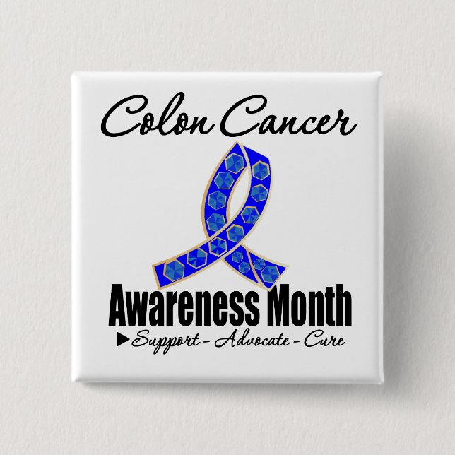 Journey Ribbon - Colon Cancer Awareness Month Button (Front)