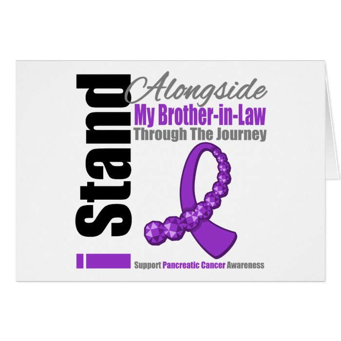 Journey Ribbon Pancreatic Cancer Brother in Law Cards
