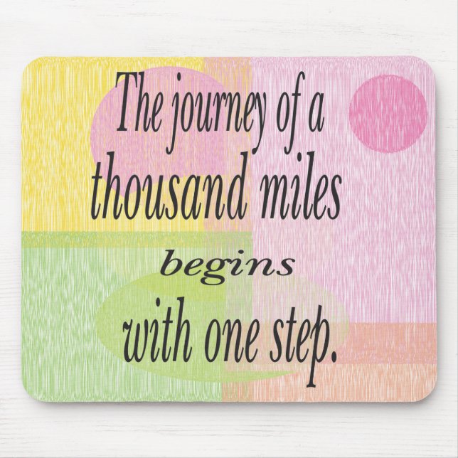 Journey Thousand Miles Mouse Pad (Front)