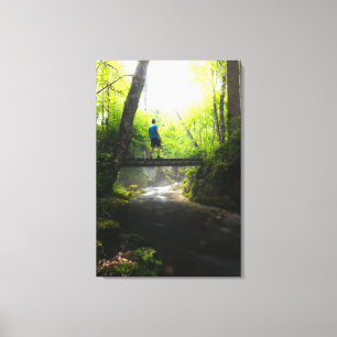 Journey through the magical forest canvas print