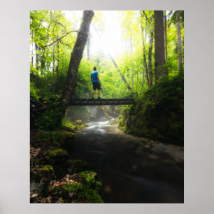 Journey through the magical forest poster