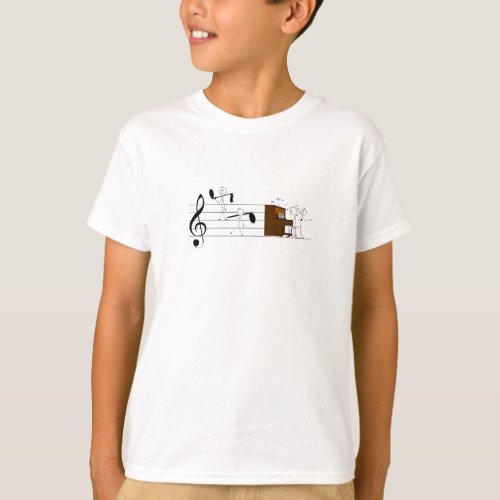 Journey through the notes of the Piano T_Shirt