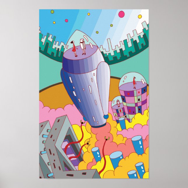 Journey to a fantasy world by rocket. poster (Front)