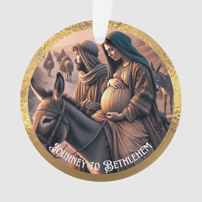 Journey to Bethlehem Ornament Acrylic Ornament (Front)