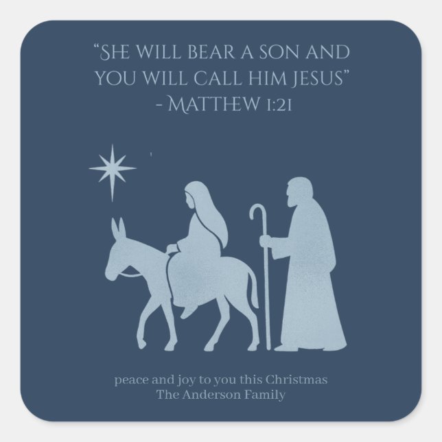 Journey to Bethlehem Sticker – Mary and Joseph  (Front)