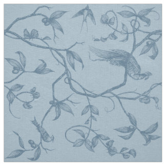 Journey to the Chateau Peacock Blue Fabric