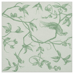 Journey to the Chateau Peacock Green Fabric
