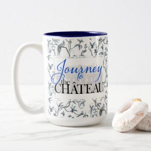 Journey to the Chateau Peacock Toile Pattern Mug