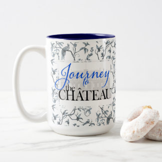 Journey to the Chateau Peacock Toile Pattern Mug
