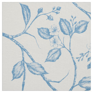 Journey to the Chateau Warbler Blue Fabric