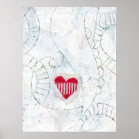 Journey To You - Red Heart Poster Wall Art