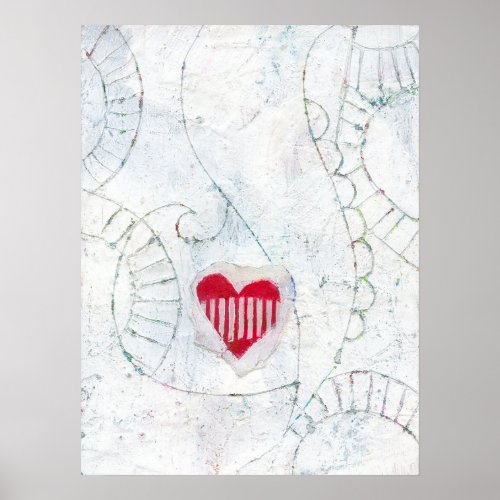 Journey To You _ Red Heart Poster Wall Art
