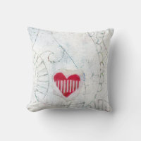 Journey To You - Red Heart Throw Pillow
